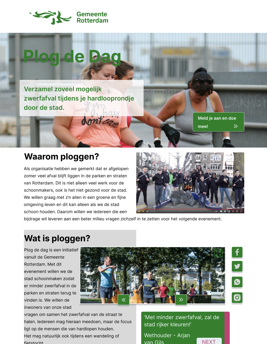 Plog de Dag website design screen 2