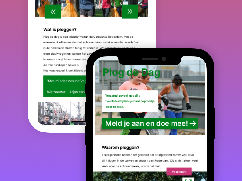 Plog de Dag website design